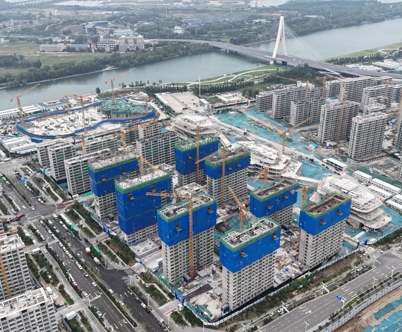 石家庄太平河片区项目三个地块主体结构全部...